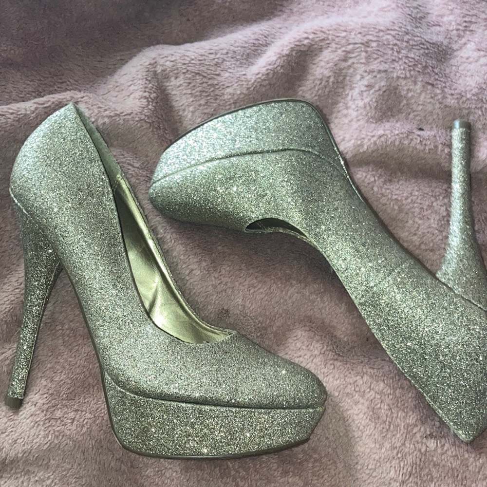 Gold Sparkly Heels